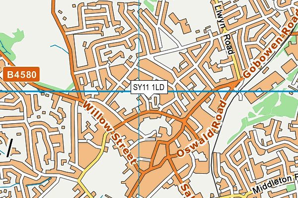 SY11 1LD map - OS VectorMap District (Ordnance Survey) SY11 1LD map - OS VectorMap District (Ordnance Survey)