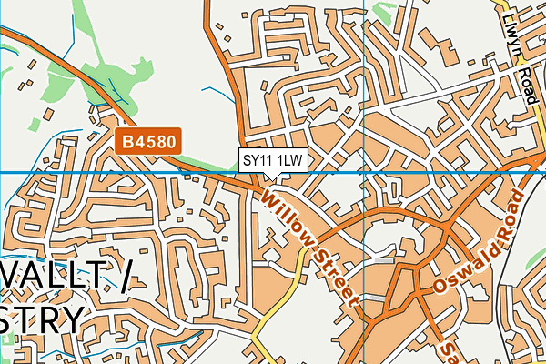 SY11 1LW map - OS VectorMap District (Ordnance Survey) SY11 1LW map - OS VectorMap District (Ordnance Survey)