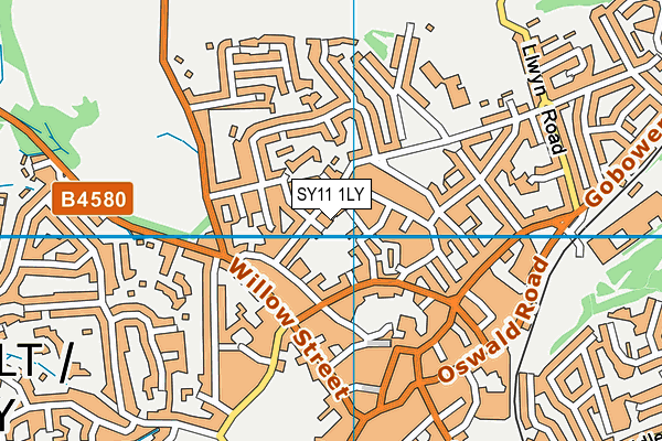 SY11 1LY map - OS VectorMap District (Ordnance Survey)