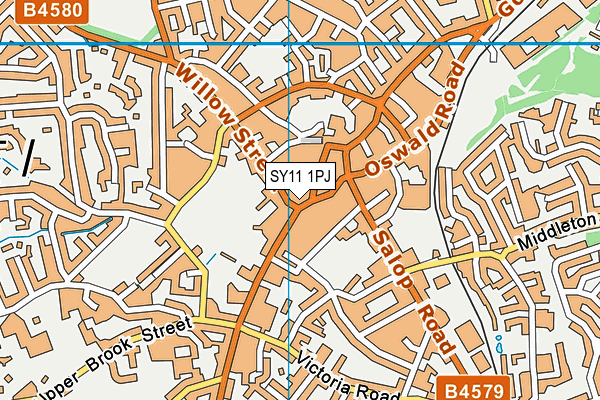 SY11 1PJ map - OS VectorMap District (Ordnance Survey) SY11 1PJ map - OS VectorMap District (Ordnance Survey)