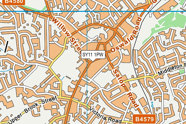 SY11 1PW map - OS VectorMap District (Ordnance Survey) SY11 1PW map - OS VectorMap District (Ordnance Survey)