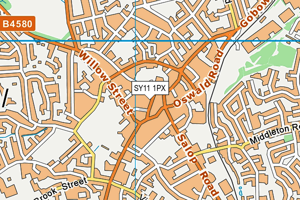 SY11 1PX map - OS VectorMap District (Ordnance Survey) SY11 1PX map - OS VectorMap District (Ordnance Survey)