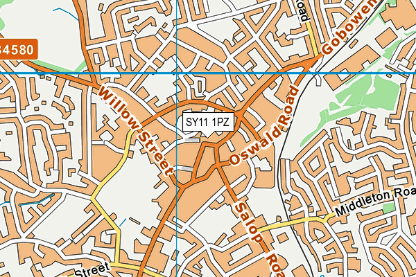 SY11 1PZ map - OS VectorMap District (Ordnance Survey) SY11 1PZ map - OS VectorMap District (Ordnance Survey)