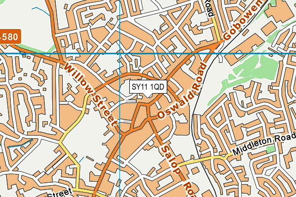 SY11 1QD map - OS VectorMap District (Ordnance Survey) SY11 1QD map - OS VectorMap District (Ordnance Survey)