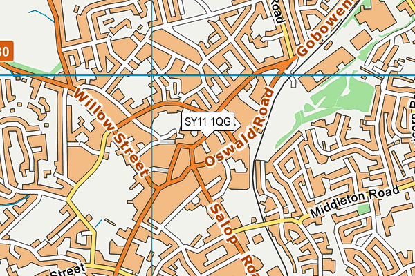 SY11 1QG map - OS VectorMap District (Ordnance Survey) SY11 1QG map - OS VectorMap District (Ordnance Survey)