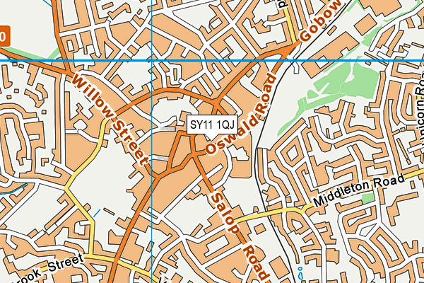 SY11 1QJ map - OS VectorMap District (Ordnance Survey)