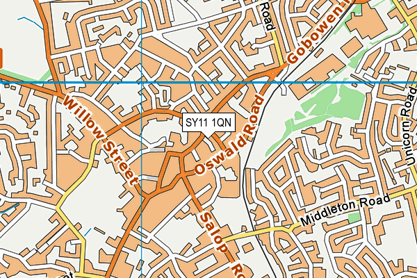 SY11 1QN map - OS VectorMap District (Ordnance Survey) SY11 1QN map - OS VectorMap District (Ordnance Survey)