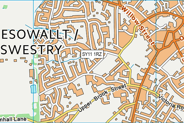 SY11 1RZ map - OS VectorMap District (Ordnance Survey) SY11 1RZ map - OS VectorMap District (Ordnance Survey)