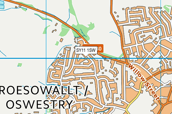 SY11 1SW map - OS VectorMap District (Ordnance Survey) SY11 1SW map - OS VectorMap District (Ordnance Survey)