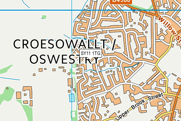 SY11 1TG map - OS VectorMap District (Ordnance Survey) SY11 1TG map - OS VectorMap District (Ordnance Survey)