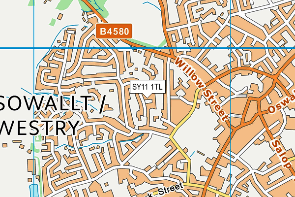 SY11 1TL map - OS VectorMap District (Ordnance Survey) SY11 1TL map - OS VectorMap District (Ordnance Survey)