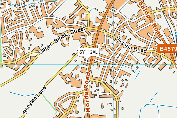 SY11 2AL map - OS VectorMap District (Ordnance Survey) SY11 2AL map - OS VectorMap District (Ordnance Survey)