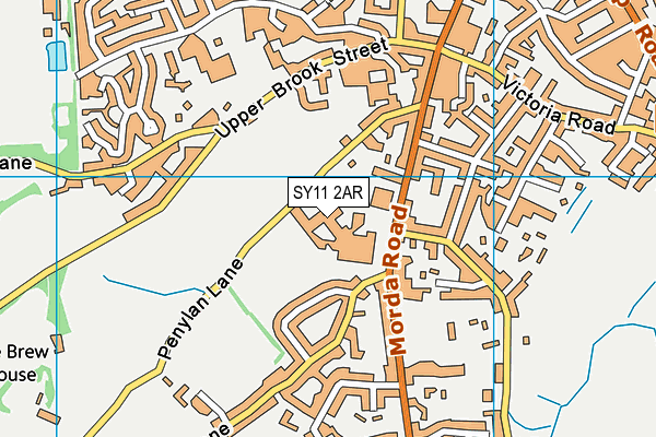 SY11 2AR map - OS VectorMap District (Ordnance Survey) SY11 2AR map - OS VectorMap District (Ordnance Survey)