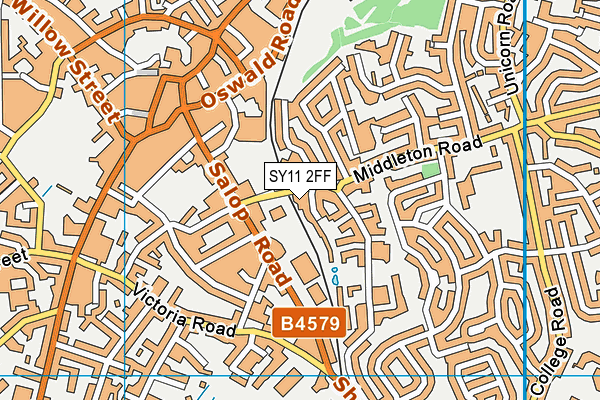 SY11 2FF map - OS VectorMap District (Ordnance Survey) SY11 2FF map - OS VectorMap District (Ordnance Survey)