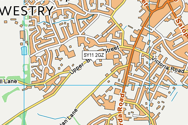 SY11 2GZ map - OS VectorMap District (Ordnance Survey)