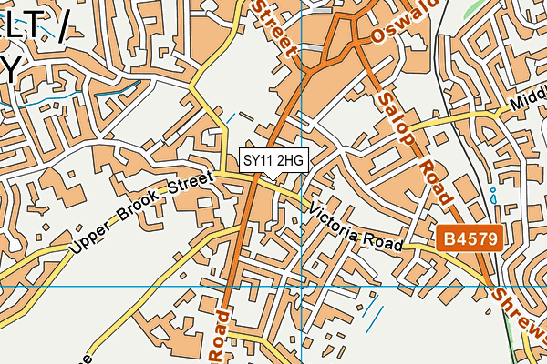 SY11 2HG map - OS VectorMap District (Ordnance Survey)