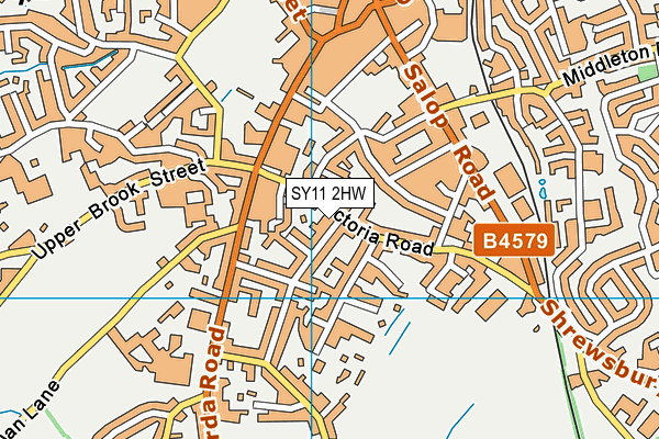 SY11 2HW map - OS VectorMap District (Ordnance Survey) SY11 2HW map - OS VectorMap District (Ordnance Survey)