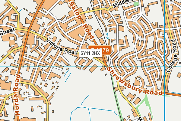 SY11 2HX map - OS VectorMap District (Ordnance Survey) SY11 2HX map - OS VectorMap District (Ordnance Survey)