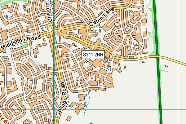 SY11 2NH map - OS VectorMap District (Ordnance Survey) SY11 2NH map - OS VectorMap District (Ordnance Survey)