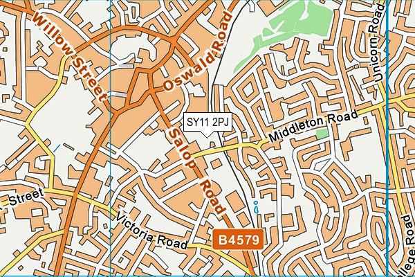 SY11 2PJ map - OS VectorMap District (Ordnance Survey) SY11 2PJ map - OS VectorMap District (Ordnance Survey)