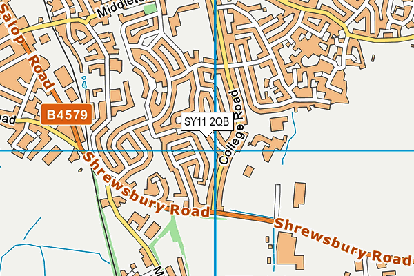 SY11 2QB map - OS VectorMap District (Ordnance Survey) SY11 2QB map - OS VectorMap District (Ordnance Survey)
