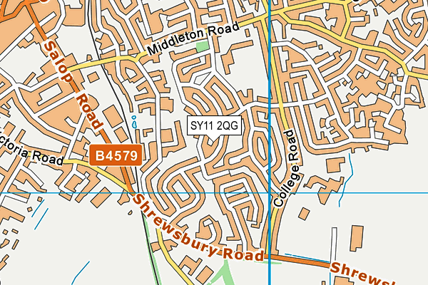 SY11 2QG map - OS VectorMap District (Ordnance Survey) SY11 2QG map - OS VectorMap District (Ordnance Survey)