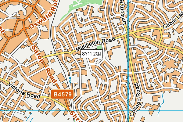SY11 2QJ map - OS VectorMap District (Ordnance Survey) SY11 2QJ map - OS VectorMap District (Ordnance Survey)