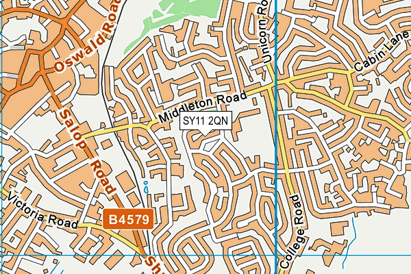 SY11 2QN map - OS VectorMap District (Ordnance Survey) SY11 2QN map - OS VectorMap District (Ordnance Survey)