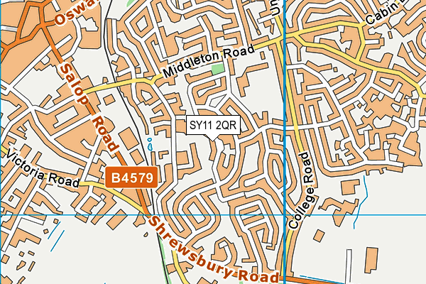 SY11 2QR map - OS VectorMap District (Ordnance Survey) SY11 2QR map - OS VectorMap District (Ordnance Survey)