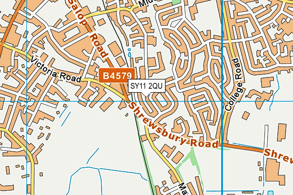 SY11 2QU map - OS VectorMap District (Ordnance Survey) SY11 2QU map - OS VectorMap District (Ordnance Survey)