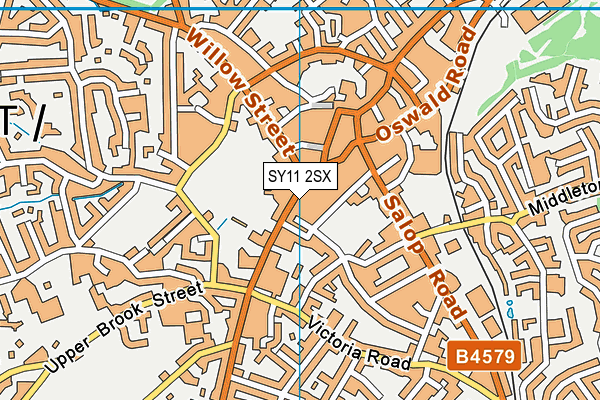 SY11 2SX map - OS VectorMap District (Ordnance Survey) SY11 2SX map - OS VectorMap District (Ordnance Survey)