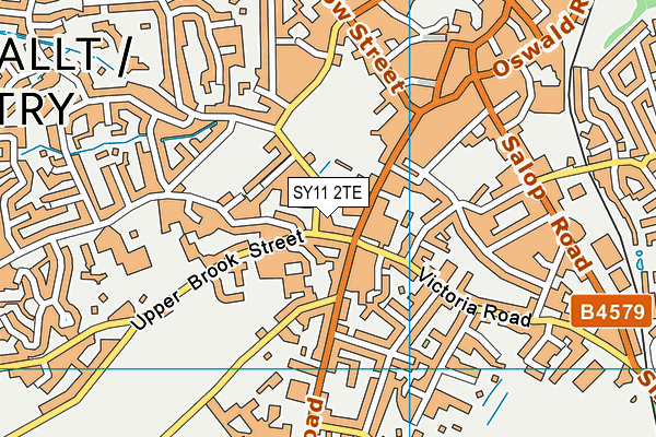 SY11 2TE map - OS VectorMap District (Ordnance Survey) SY11 2TE map - OS VectorMap District (Ordnance Survey)