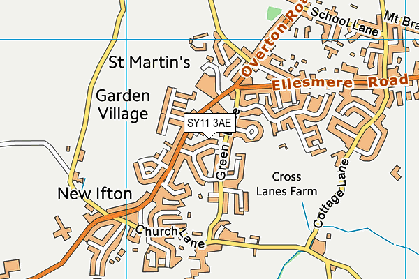 SY11 3AE map - OS VectorMap District (Ordnance Survey) SY11 3AE map - OS VectorMap District (Ordnance Survey)