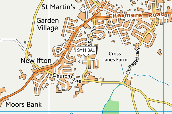 SY11 3AL map - OS VectorMap District (Ordnance Survey) SY11 3AL map - OS VectorMap District (Ordnance Survey)