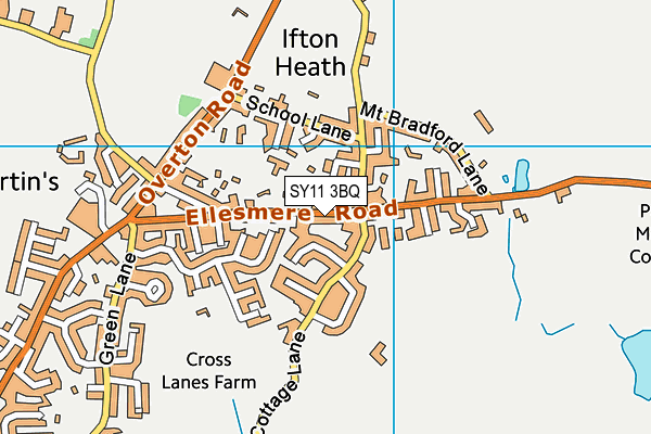 SY11 3BQ map - OS VectorMap District (Ordnance Survey) SY11 3BQ map - OS VectorMap District (Ordnance Survey)