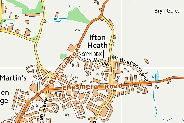 SY11 3BX map - OS VectorMap District (Ordnance Survey) SY11 3BX map - OS VectorMap District (Ordnance Survey)