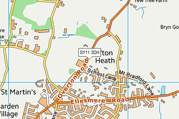 SY11 3DH map - OS VectorMap District (Ordnance Survey) SY11 3DH map - OS VectorMap District (Ordnance Survey)