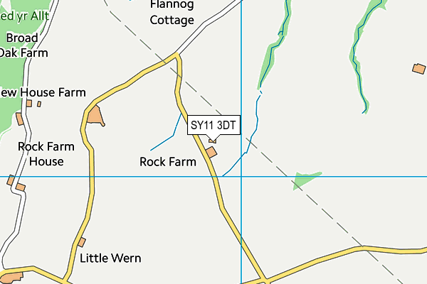 SY11 3DT map - OS VectorMap District (Ordnance Survey) SY11 3DT map - OS VectorMap District (Ordnance Survey)