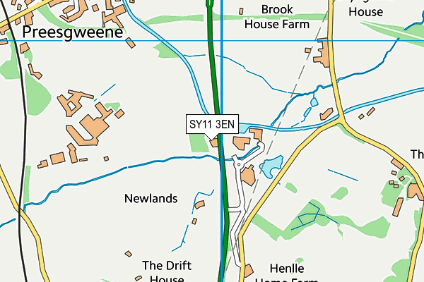 SY11 3EN map - OS VectorMap District (Ordnance Survey) SY11 3EN map - OS VectorMap District (Ordnance Survey)