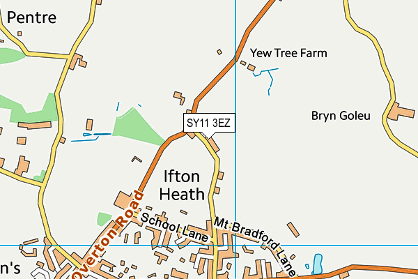 SY11 3EZ map - OS VectorMap District (Ordnance Survey)
