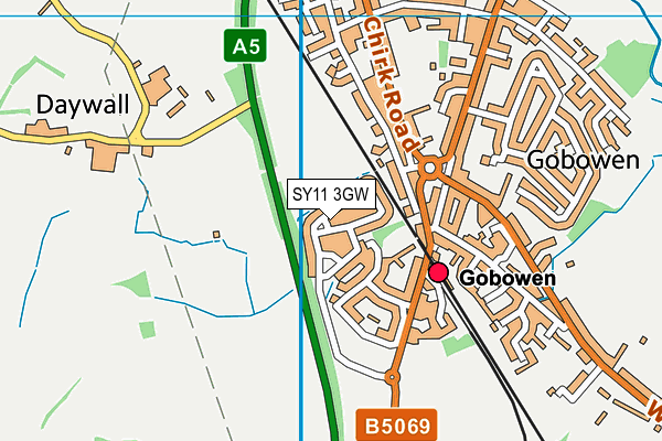 SY11 3GW map - OS VectorMap District (Ordnance Survey) SY11 3GW map - OS VectorMap District (Ordnance Survey)