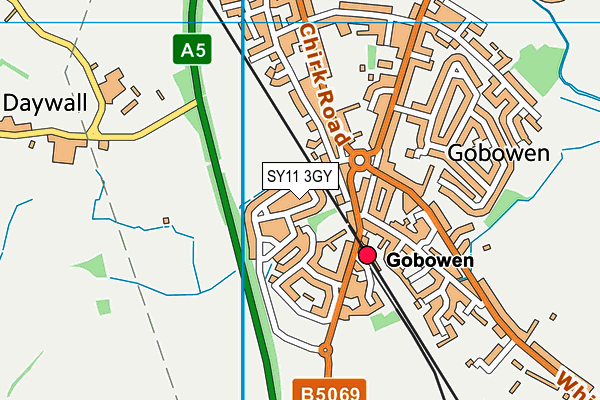 SY11 3GY map - OS VectorMap District (Ordnance Survey) SY11 3GY map - OS VectorMap District (Ordnance Survey)