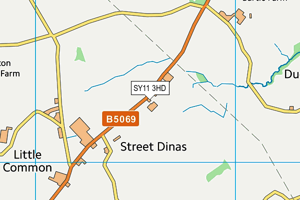 SY11 3HD map - OS VectorMap District (Ordnance Survey)