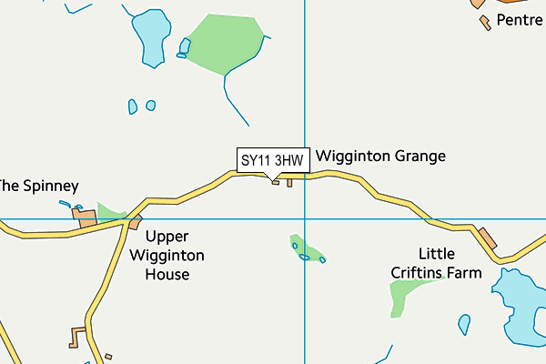 SY11 3HW map - OS VectorMap District (Ordnance Survey) SY11 3HW map - OS VectorMap District (Ordnance Survey)