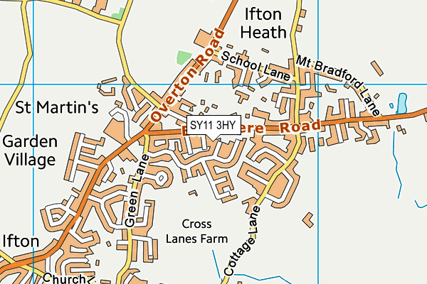 SY11 3HY map - OS VectorMap District (Ordnance Survey) SY11 3HY map - OS VectorMap District (Ordnance Survey)