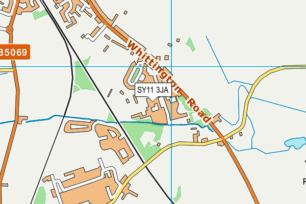 SY11 3JA map - OS VectorMap District (Ordnance Survey) SY11 3JA map - OS VectorMap District (Ordnance Survey)