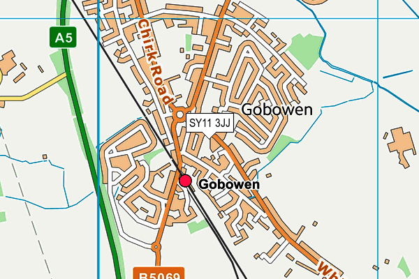 SY11 3JJ map - OS VectorMap District (Ordnance Survey) SY11 3JJ map - OS VectorMap District (Ordnance Survey)