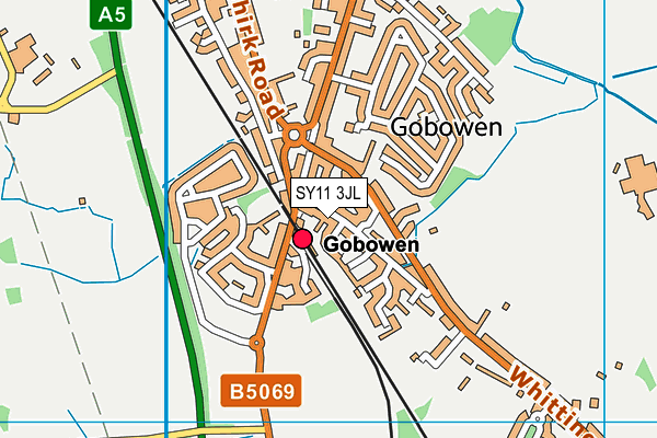 SY11 3JL map - OS VectorMap District (Ordnance Survey) SY11 3JL map - OS VectorMap District (Ordnance Survey)