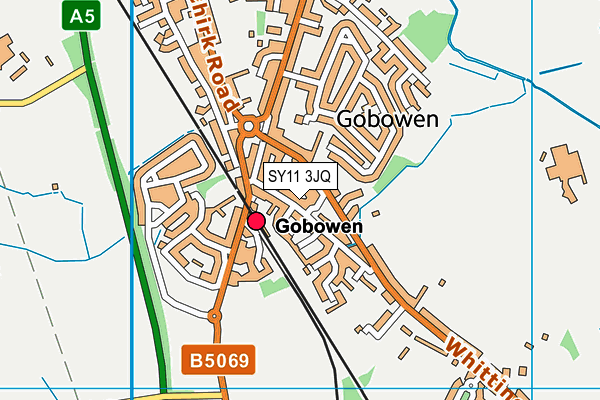 SY11 3JQ map - OS VectorMap District (Ordnance Survey) SY11 3JQ map - OS VectorMap District (Ordnance Survey)