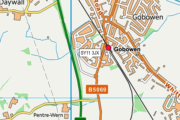 SY11 3JX map - OS VectorMap District (Ordnance Survey) SY11 3JX map - OS VectorMap District (Ordnance Survey)